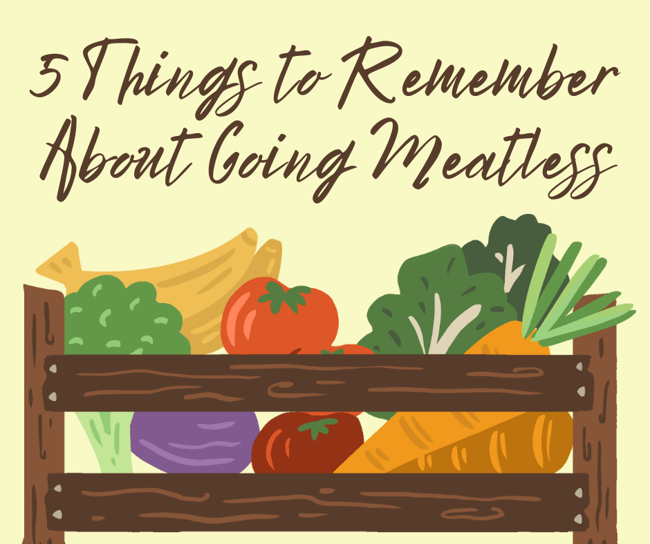 Remember these helpful tips when you consider going meatless.